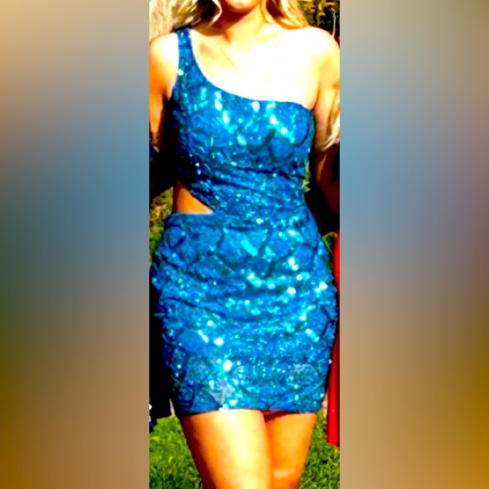 GORGEOUS TEAL Primavera Couture Hoco dress - size 4